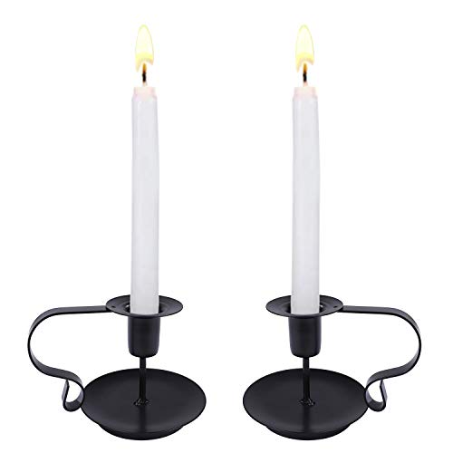 Candelabros de Hierro Negro Retro con Asa, 2pcs Candelabro Decorativos Vintage para Mesa y Centros de Mesa en el día de San Valentín, Navidad, Halloween, Decoración de Bodas y Cenas Candelabros de Hierro Negro Retro con Asa, 2pcs Candelabro Decorativos Vintage para Mesa y Centros de Mesa en el día de San Valentín, Navidad, Halloween, Decoración de Bodas y Cenas