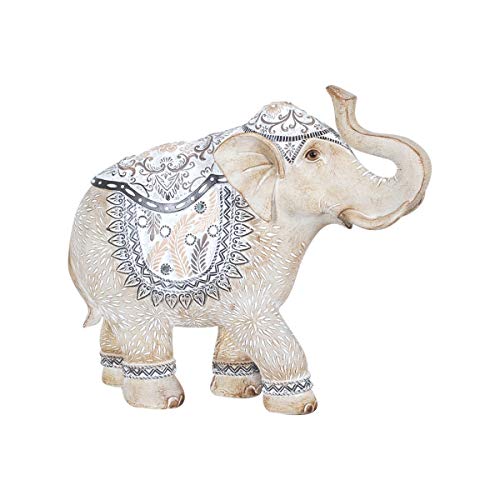 CAPRILO. Figura Decorativa de Resina Étnica Elefante Blanco Mandala. Adornos y Esculturas. Animales. Decoración Hogar. Regalos Originales. 30 x 7,50 x 24 cm. CAPRILO. Figura Decorativa de Resina Étnica Elefante Blanco Mandala. Adornos y Esculturas. Animales. Decoración Hogar. Regalos Originales. 30 x 7,50 x 24 cm.