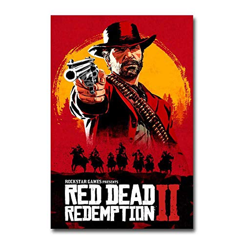 CAPTIVATE HEART Red Dead Redemption 2 Juego Canvas Poster Wall Art Print Wallpaper Imagen Decorativa de Pared para Sala de Estar 60x90cm, sin Marco