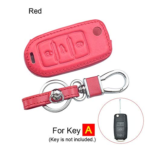 Car Key Case For VW Volkswagen Polo Golf Passat Beetle Caddy T5 Up EOS Tiguan Skoda A5 Seat Leon Altea Flip Remote Cover ARed