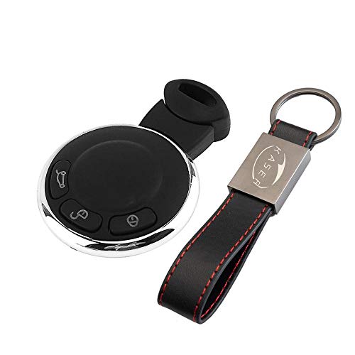 Carcasa Llave para Mini - Funda Mando a Distancia 3 Botones para Coche BMW Mini Cabrio Cooper D S One Cuntryman Clubman Paceman 2007-2014 (con Soporte de batería) Carcasa Llave para Mini - Funda Mando a Distancia 3 Botones para Coche BMW Mini Cabrio Cooper D S One Cuntryman Clubman Paceman 2007-2014 (con Soporte de batería)