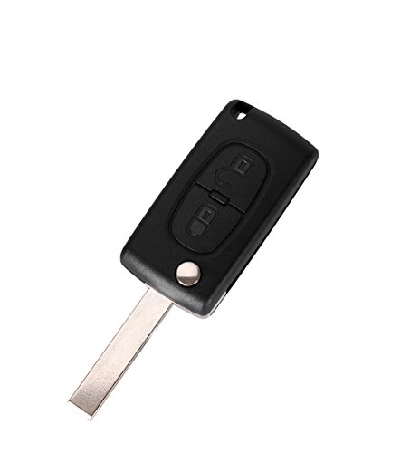 Carcasa llave para Peugeot 207 307 308 3008 5008 807 Expert Partner C2 C3 C4 C8 Berlingo Jumpy | CE0523 | 2 botones | Hoja con ranura | Modelo sin ranura para pilas Carcasa llave para Peugeot 207 307 308 3008 5008 807 Expert Partner C2 C3 C4 C8 Berlingo Jumpy | CE0523 | 2 botones | Hoja con ranura | Modelo sin ranura para pilas