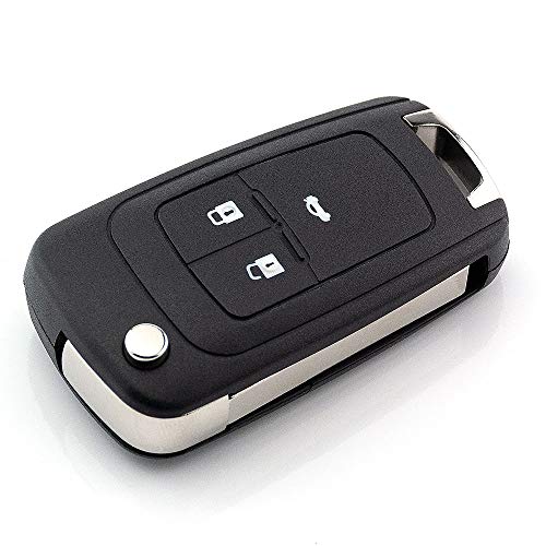 Carcasa para llave plegable de 3 botones, compatible con Opel Adam, Ampera, Astra, Cascada Corsa, Insignia, Vectra, Zafira C, etc. Mando a distancia