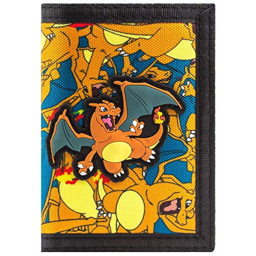 Cartera de Pokemon Charizard No.6 Fuego Naranja Cartera de Pokemon Charizard No.6 Fuego Naranja