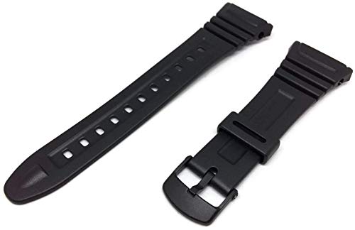 Casio 10076822-Correa para reloj, resina, color negro Casio 10076822-Correa para reloj, resina, color negro
