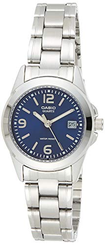 Casio Collection LTP-1259PD-2A, Reloj Análogo Clásico, Acero Inoxidable, Plateado