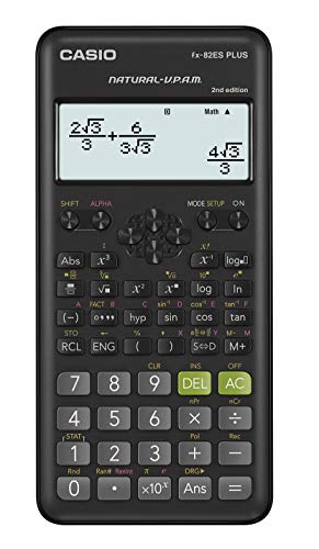 Casio FX-82ES PLUS-2 - Calculadora científica, 252 funciones, 11 x 77 x 162 mm negro Casio FX-82ES PLUS-2 - Calculadora científica, 252 funciones, 11 x 77 x 162 mm negro