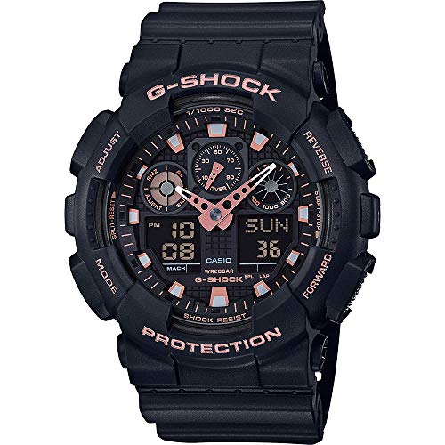 Casio G-SHOCK Reloj Analógico-Digital, 20 BAR, Negro, para Hombre, GA-100GBX-1A4ER