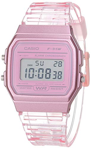 Casio Reloj Digital para Mujer de Cuarzo con Correa en Resina F-91WS-4EF