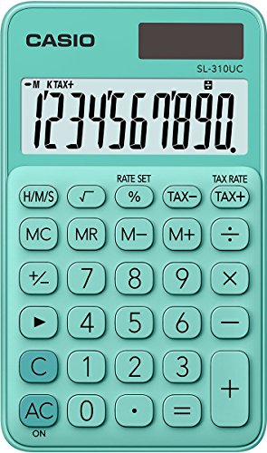 CASIO SL-310UC-GN - Calculadora, 0.8 x 7 x 11.8 cm, color Verde CASIO SL-310UC-GN - Calculadora, 0.8 x 7 x 11.8 cm, color Verde