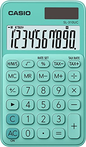 CASIO SL-310UC-GN - Calculadora, 0.8 x 7 x 11.8 cm, color Verde