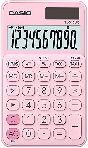 CASIO SL-310UC-PK - Calculadora, 0.8 x 7 x 11.8 cm, color Rosa