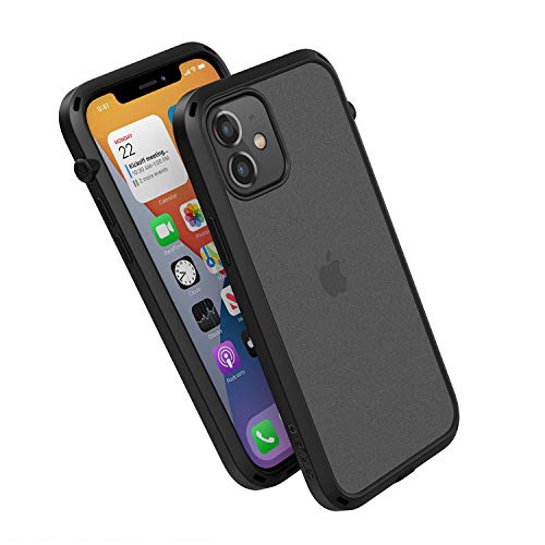 Catalyst Influence Serie Funda para iPhone 12/12 Pro, Compatible MagSafe, Switch Patentado girada Mute, 4.5m Gota Prueba, Crux Accesorios adjuntos del Sistema, Negro
