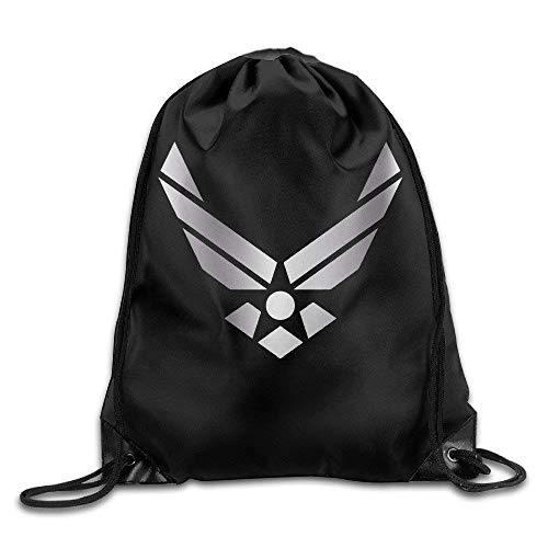 Ccsoixu Outdoor USAF United States Air Force Platinum Style Drawstring Backpack，Drawstring Bag Sport Gym Backpack Gym Bag for Men and Women
