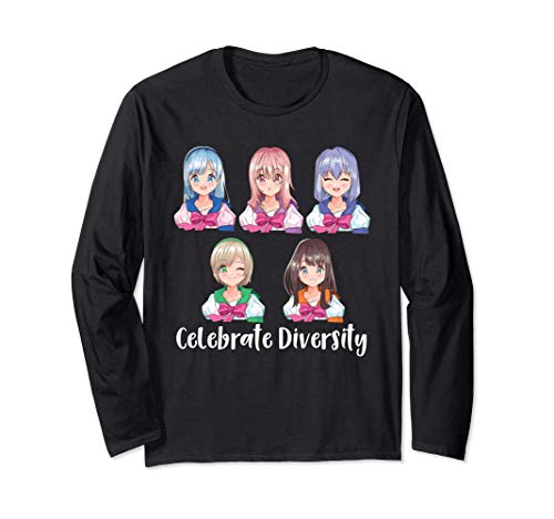 Celebre la diversidad Cute Fan Art Anime Girls Manga Larga Celebre la diversidad Cute Fan Art Anime Girls Manga Larga