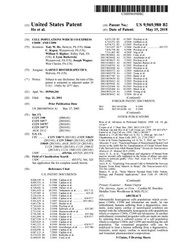Cell populations which co-express CD49c and CD90: United States Patent 9969980 (English Edition)