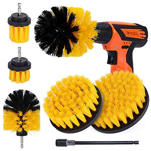 Cepillo para Taladro, Cepillo de Taladro Eléctrico para Tapiceria del Coche, Sofá, Baño, Piso, Azulejo, Cocina Limpieza 7 Piezas Cepillo para Taladro, Cepillo de Taladro Eléctrico para Tapiceria del Coche, Sofá, Baño, Piso, Azulejo, Cocina Limpieza 7 Piezas