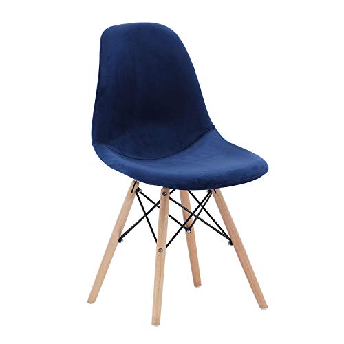 Charles, Pack 2 Sillas de Comedor, Sillas de Salon o Cocina, Acabado en Velvet Azul y Madera de Haya, Medidas: 45 cm (Ancho) x 48 cm (Fondo) x 84 cm (Alto) Charles, Pack 2 Sillas de Comedor, Sillas de Salon o Cocina, Acabado en Velvet Azul y Madera de Haya, Medidas: 45 cm (Ancho) x 48 cm (Fondo) x 84 cm (Alto)