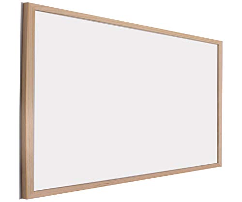 Chely Intermarket Pizarra blanca 90x60 cm esmaltada con marco de madera, no magnetica. Tablero ideal para la pared oficinas, ligero y portatil.(551-90x60-2,70)