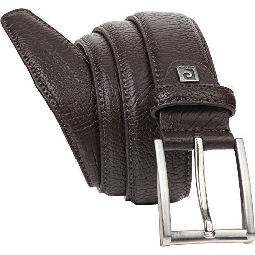 Cinturón de cuero para hombre/cinturón para hombre Pierre Cardin, marrón, 8095