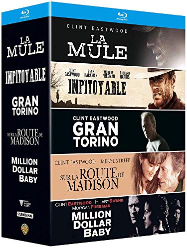 Clint Eastwood acteur - Coffret : La Mule + Gran Torino + Million Dollar Baby + Impitoyable + Sur la route de Madison [Francia] [Blu-ray]