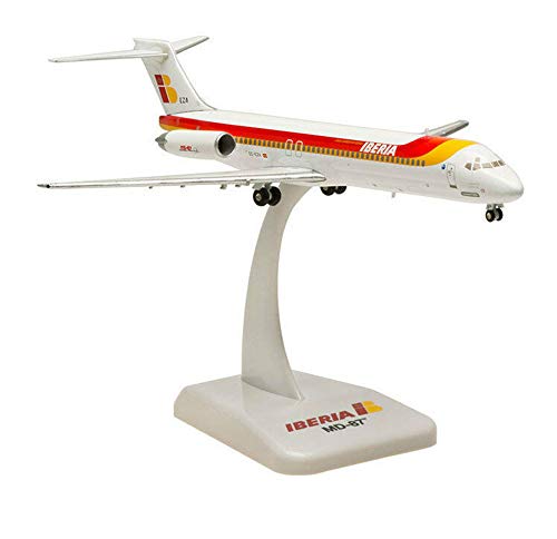 CMO Aviones Maqueta, Avión Iberia Mcdonnell Douglas MD-87 Statico Modelos Escala 1/200, Juguetes y Regalos para Adultos, 7.8 X 6.5 Pulgadas