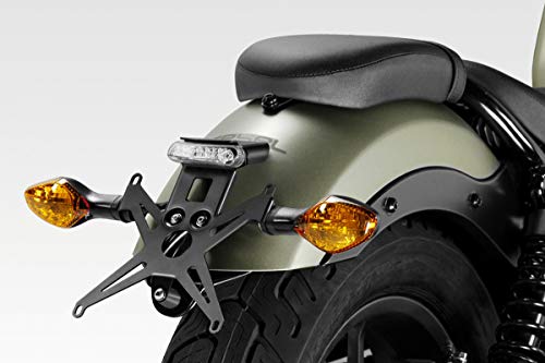 CMX500 / CMX300 Rebel 2017/19 - Kit Soporte de Matrícula (S-0805) - Placa Portamatrículas - Luz LED y Tornillería Incluido - Accesorios De Pretto Moto (DPM Race) - 100% Made in Italy