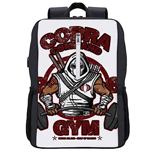 Cobra Command Gym GI Joe Storm Shadow - Mochila para portátil con puerto de carga USB