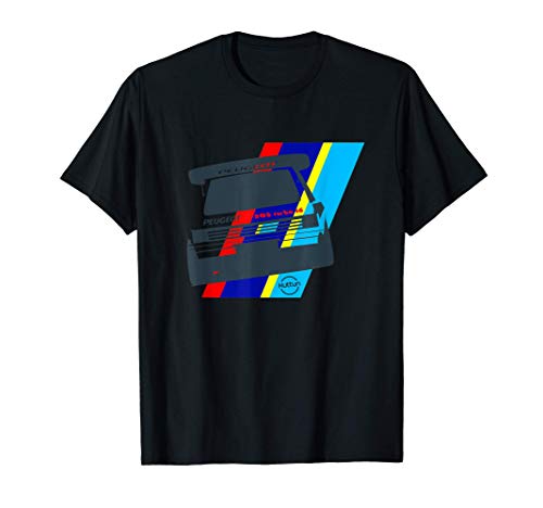 Coche de rally 205 T16 Grupo B Coche de carreras clásico Camiseta Coche de rally 205 T16 Grupo B Coche de carreras clásico Camiseta
