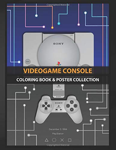 Coloring Book & Poster Collection: Videogame Console Sony Playstation Console Illustration Gaming