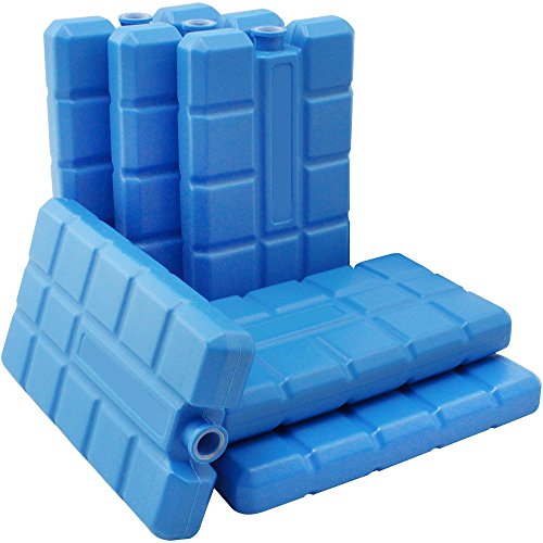 com-four® 6X Paquete de Hielo en Azul - Bolsas de Hielo para Fiambrera y Nevera - Placas de Hielo para Hogar y Tiempo Libre