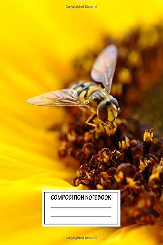 Composition Notebook: Animals Little Fly Macro And Nature Wide Ruled Note Book, Diary, Planner, Journal for Writing