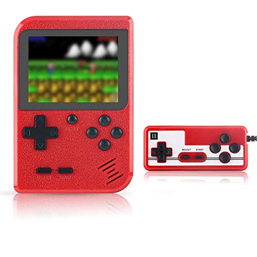 Consola de Juegos Portátil, 3 Pulgadas 400 Juegos Retro FC Game Player Consola de Juegos Clásica 1 Carga USB,Soporte Dos Jugadores ,Regalo de Cumpleaños para los Niños