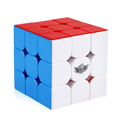 Coogam Chicos ciclones 3x3 Cubo de Velocidad magnética sin Etiqueta 3x3x3 Magic Puzzle Toy (versión FeiJue M)