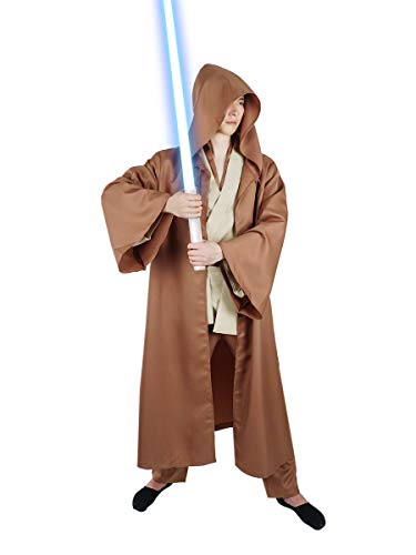 CoolChange Disfraz de Jedi de Luke Skywalker con Capa | Marron | Talla: L