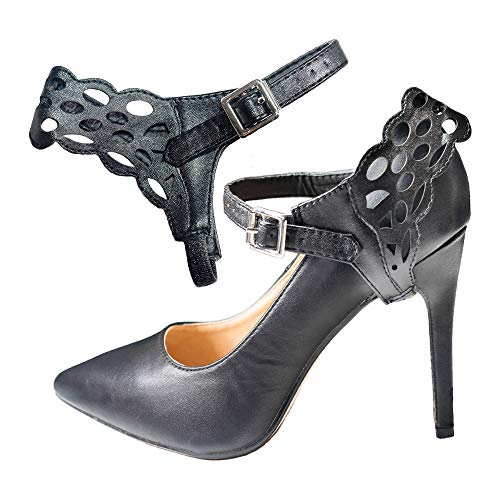 Correas ShooStraps desmontables para zapatos, tacones altos, zapatos planos, zapatos de cuña (Negro Artístico)