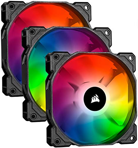 Corsair iCUE SP120 RGB PRO - Ventilador de chasis de 120mm, Silencioso, de Flujo de aire elevado, Paquete Triple