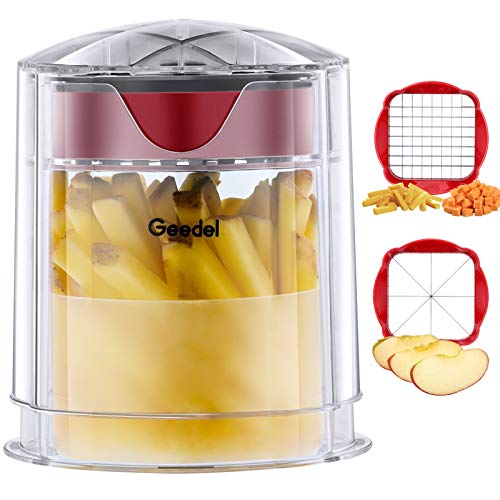 Cortador de Patatas, Cortador de Patatas Fritas de Corte Rápido, Cortador de Frutas en Cuña de Fácil Limpieza, Cortador de Manzana para Verduras y Frutas Cortador de Patatas, Cortador de Patatas Fritas de Corte Rápido, Cortador de Frutas en Cuña de Fácil Limpieza, Cortador de Manzana para Verduras y Frutas