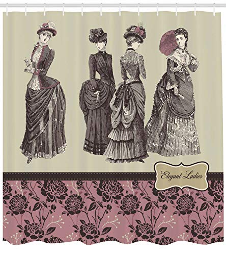 Cortina de Ducha de época Victoriana Bolsos de Moda para Mujer adecuados para baño
