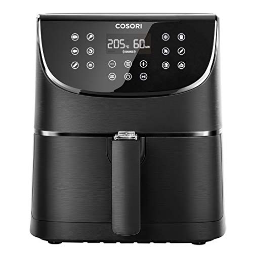 COSORI Freidora sin Aceite 5,5L, Freidora Aire Caliente con 11 Programas, Air Fryer con Función Mantener Caliente, Pantalla LED Táctil, Temporizador, Sin BPA ni PFOA, 100 Recetas PDF, 1700W