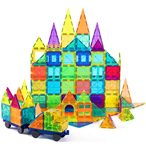 Cossy Kids Magnet Toys Azulejos de construcción magnéticos, 120 piezas Juego de bloques de construcción magnéticos 3D, Juguetes educativos para niños Niños