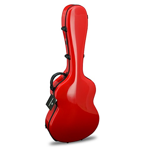 Crossrock CRF1000CRD - Funda para guitarra clásica (fibra de vidrio), color rojo