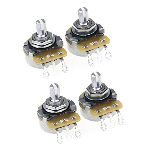 CTS 450 Series A250K Potenciómetro de Audio Split Shaft Fine 24-Splines Pot para Bajo de Guitarra Eléctrica, 10% de Tolerancia(Set de 4) CTS 450 Series A250K Potenciómetro de Audio Split Shaft Fine 24-Splines Pot para Bajo de Guitarra Eléctrica, 10% de Tolerancia(Set de 4)