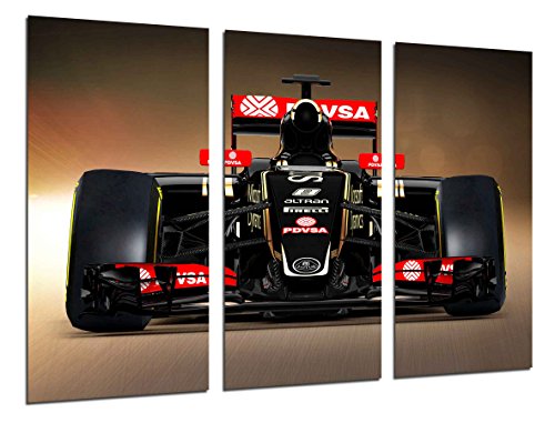Cuadro Fotográfico Coche Formula 1, Lotus Renault F1, Grosjean Tamaño total: 97 x 62 cm XXL Cuadro Fotográfico Coche Formula 1, Lotus Renault F1, Grosjean Tamaño total: 97 x 62 cm XXL