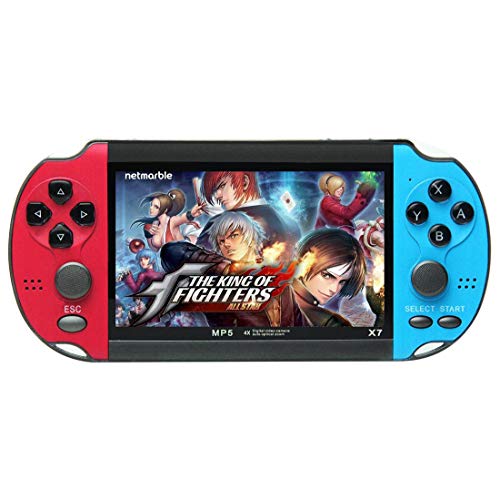 CZT 4,3 Pulgadas Consola de Juegos Retro de Color Fresco 3000 Juegos incorporados compatibilidad con Juegos mp3mp4 Pueden Guardar/Agregar/Eliminar batería de Litio Recargable (Azul-Rojo) CZT 4,3 Pulgadas Consola de Juegos Retro de Color Fresco 3000 Juegos incorporados compatibilidad con Juegos mp3mp4 Pueden Guardar/Agregar/Eliminar batería de Litio Recargable (Azul-Rojo)