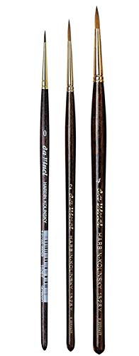 da Vinci Serie 1526Y - Kolinski Marta roja Acuarela - ver descripción set 3 pcs,0, 2,4, Made in Germany da Vinci Serie 1526Y - Kolinski Marta roja Acuarela - ver descripción set 3 pcs,0, 2,4, Made in Germany