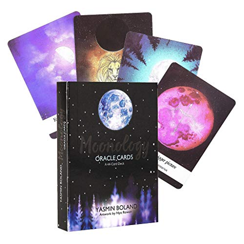 DALIN Moonology Oracle 44 Cartas Baraja y Guía Inglés Guía de Divinación Destino