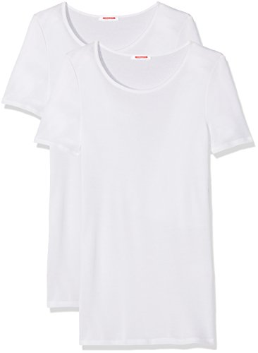Damart Lot de 2 tee-Shirts Thermolactyl Camiseta térmica, Blanco (Blanco), S (Pack de 2) para Mujer