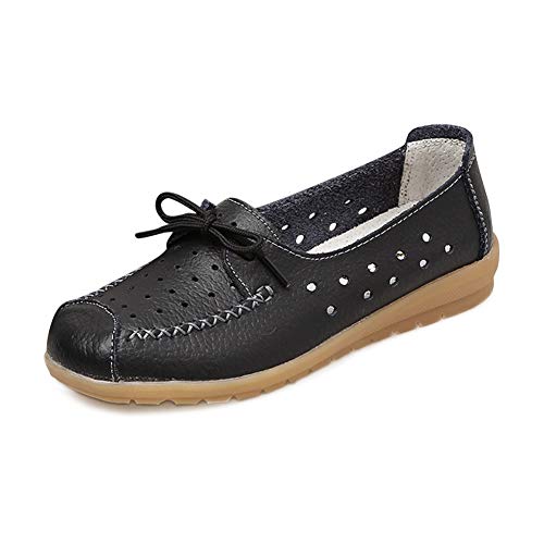 Daytwork Mocasines Zapatos del Barco - Zapatillas Mujer Planos Sandalias para Caminar Loafers Casual Planos Zapatos de Conducción