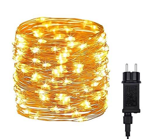 DeepDream Guirnalda de luces con enchufe,20M 200LED Alambre Cobre impermeable Navidad Luces Interior Intemperie para Decoración de Navidad,Jardín,Party,Bodas ,Blanco Cálido DeepDream Guirnalda de luces con enchufe,20M 200LED Alambre Cobre impermeable Navidad Luces Interior Intemperie para Decoración de Navidad,Jardín,Party,Bodas ,Blanco Cálido